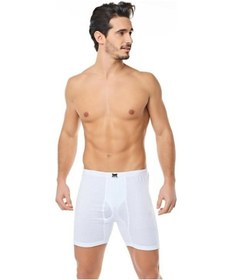 Resim Tutku Ribana Beyaz Renk Paçalı Boxer Beyaz 