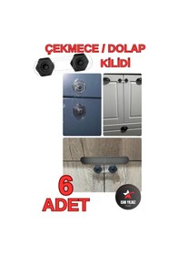 Resim Can Yıldız Plastik Bebek Ve Çocuk Güvenlik Dolap Çekmece Kilidi Siyah 