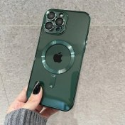 Resim M.TK Moveteck iPhone 12 Pro Max Kılıf Kamera Lens Üstü Korumalı Manyetik Magsafe Derin Mor Şarj Case 