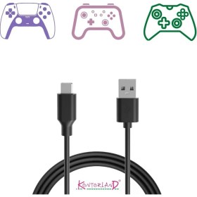 Resim Grains Global Gaming Usb-C Kablo - Siyah 1.5 Metre | Xbox, Ps5 Gamepad ve Akıllı Telefonlar Için USB Type-C Bağlantı ve Hızlı Şarj Kablosu 