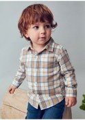 Resim Mayoral Ekose Desenli Erkek Bebek Gömlek 2109 Bej 