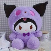 Resim 1 adet Sanrio için for kuromi Peluş Oyuncak - Büyük Gözlerle, Yarasa Kulaklı ve Mor Kurdele ile Yumuşak Mor ve Siyah Karakter, Küçük Köpekler için Mükemmel, Parti Hediyeleri, Doğum Günü, Noel, Şükran Günü, Evcil Hayvan Aksesuarları 