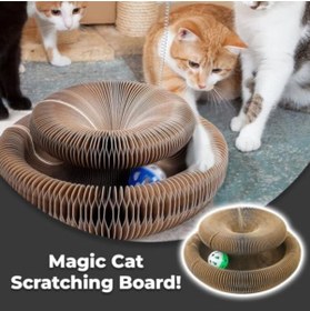 Resim Yıldızan srdshop Katlanabilir Kedi Tırmalama Oyuncağı - 1 Adet Catnipli Akordeon Tasarım, Toplu & Zeka Gelişt 