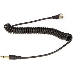 Resim Tenfowee 1 Metre Genişletilebilir Yaylı Pc Senkron Kablosu - 3.5mm Jack İle Profesyonel Flas Trigjör Bağlantısı 