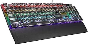 Resim Everest KB-MK9 Gümüş USB Bilek Destekli Daktilo Tuşlu Mekanik Q Red Switch Gaming Oyuncu Klavyesi 