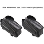 Resim Novahub Bisiklet Çerçeve Çantası: Su Geçirmez Tpu Ekranlı 7 İnç Akıllı Telefon Çantası, 3 Kayışlı Güvenli Tasarım Siyah, Yeni Model Siyah 