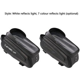 Resim Novahub Bisiklet Çerçeve Çantası: Su Geçirmez Tpu Ekranlı 7 İnç Akıllı Telefon Çantası, 3 Kayışlı Güvenli Tasarım Siyah, Yeni Model Siyah 