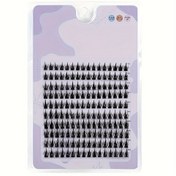 Resim Individual Lashes 160 Küme Kirpik Uzatma DIY Segmentli Sahte Kirpik Doğal Kalın Çizgi Roman Kirpik 