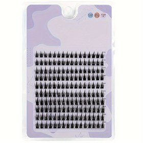 Resim Individual Lashes 160 Küme Kirpik Uzatma DIY Segmentli Sahte Kirpik Doğal Kalın Çizgi Roman Kirpik 