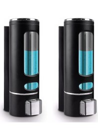 Resim Dln Shop 2 Adet Siyah 400 Ml Duvara Monte Manuel Sabunluk Banyo , Mutfak El Sıvı Şampuan Duş Jeli D-52 Siyah 