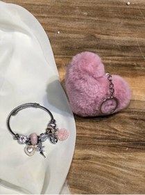 Resim Masalsı Concept 14 Şubat Sevgililer Günü Hediyesi Aşkın Yansıması Pandora Bileklik Ve Peluş Kalp Anahtarlık 