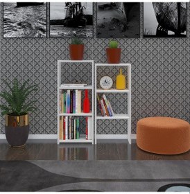 Resim Kenzlife Kitaplık Süper Ga 180*40*19 Byz 6 Katlı Tek Bölme Çift Bölme Opsiyonlu Ofis Mutfak Banyo Dolabı Arkalıksız Çok Renkli 