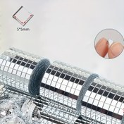 Resim 1600 Adet Kendinden Yapışkanlı Akrilik Ayna Mozaik Karolar - Kare Gümüş DIY Dekor Oturma Odası, Yatak Odası, Ofis & Yurt İçin 