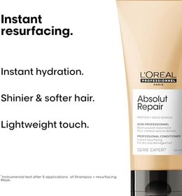 Resim L'Oréal Professionnel Paris Serie Expert Absolut Repair Yıpranmış Saçlar Için Onarıcı Saç Bakım Kremi 200ml 