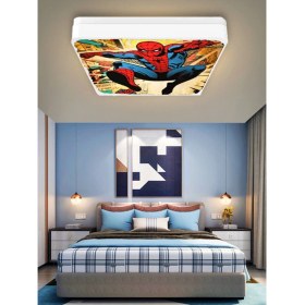 Resim Gökyüzü Panel Spiderman-Led AVIZE-25WATT-30 cm x 30 cm , Çocuk Odası Avize, Avize Modelleri, Örümcek Adam LED Avize 