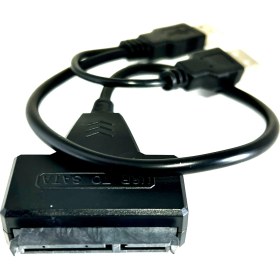 Resim Aogo USB 2.0 Sata 2.5/3.5 Inç SSD HDD Adaptör Destekli Sata USB Çevirici Kablo 22 Pin Sata 