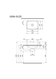 Resim Bocchi Scala Tezgah Altı Lavabo Mat Somon 1006-032-0125 