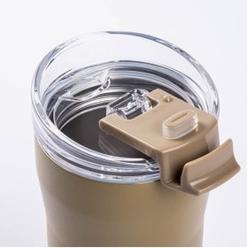 Resim Tantitoni 024-01-HAKİ ÇİFT KATMANLI PASLANMAZ ÇELİK TERMOS BARDAK 350ML 