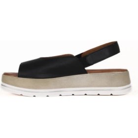 Resim Bueno Shoes Siyah Deri Kadın Düz Sandalet 01WE3403 01WE3403 