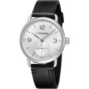 Resim Hanyang Stil 10 T-Kazanan Basit Rüzgar Çift Ekran Boyutu Daire Mekanik Saat Siyah ve Beyaz Yuvarlak Bilek Kayışı Saat (Yurt Dışından) 