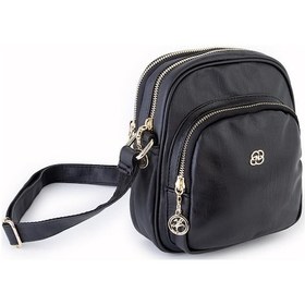 Resim Nas Bag Kadın Çapraz Çanta Siyah Yıkamalı Siyah 