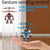Resim El İle Kontrollü Uçan Drone - Hareket Sensörlü Robot, Tek Elle Kumandalı, Güvenli ABS Yapısı, Kırmızı/Mavi Savaş Jeti Oyuncak Çocuklar ve Yetişkinler İçin, Doğum Günü Partisi Dekorasyonu - Eğitici STEM Oyuncağı Erkek ve Kız Çocukları için, Uçuşlu Oyuncaq, Interaktif Oynama, Gezegensel Tasarım, Dayanıklı Oyuncak 
