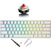 Resim Yusoft Leaven K620 Rgb 61 Tuş Kablolu Hot Swappable Mekanik Klavye 