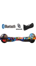 Resim Citymate Smart Balance Elektrikli Kaykay Hoverboard Çanta Hediyeli Bluetooth Hoparlörlü Desenli 
