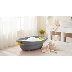 Resim Babyjem Neşeli Ördek Bebek Banyo Küveti Soft Gri Çok Renkli 