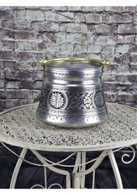 Resim Işlemeli Eskitme Yoğurt Bakır Bakraç 3 L Bakır 