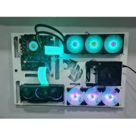 Resim Bedii Pro Design Duvara Tipi Bilgisayar Kasası Gamming Duvara Montaj Pc Beyaz 