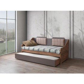 Resim Yavrulu Çekmeceli Sedir Karyola Ahşap Genç Odası Koltuk 90x190 