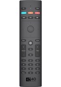 Resim Shineyee G40s Akıllı Sesli Kumandalı Uçan Fare - 33 Tuşlu Ir Öğrenme, 6 Eksenli Jiroskop, /vizio/roku Tv Modları, Siyah Pil Yok 