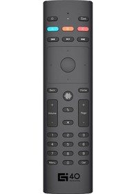 Resim Shineyee G40s Akıllı Sesli Kumandalı Uçan Fare - 33 Tuşlu Ir Öğrenme, 6 Eksenli Jiroskop, /vizio/roku Tv Modları, Siyah Pil Yok 