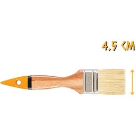 Resim İzmir Fırça Luna Ahşap Saplı Kestirme Boya Fırçası No: 2 - 4.5 Cm. 
