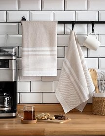 Resim Vionel Home 2'li Mutfak Kurulama Bezi,%100 Pamuk yüksek su emici, Beslenme örtüsü, Çok amaçlı servis peçetesi 45x60cm 