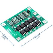 Resim Bms 3s 40a Koruma Kartı Lityum Pil Batarya Li-ion 18650 Enhanced 