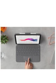 Resim logitech Combo Touch iPad 10. Nesil ile Uyumlu Klavyeli Tablet Kılıfı - Gri 