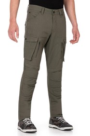 Resim The Biker Jeans Truva Cargo Khaki Korumalı Motosiklet Pantolonu Erkek 