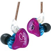 Resim Jeehugo Kz Zst 1ba+1dd Hibrit Sürücü Kulak İçi Hifi Kulaklık, 0.75mm 2pin Çıkartılabilir Kablolu, Miksik Mor Renk, Mikrosuz Zst 