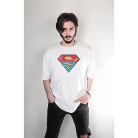 Resim Darkia Superman Süpermen Kahraman Özel Tasarım Baskılı Oversize Unisex Tişört 
