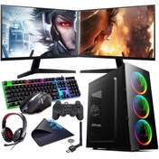 Resim I3 10100F 16GB 240SSD 1TB HDD 4GB GTX1050TI Çift 24" Monitörlü (Gaming SET) Rogame