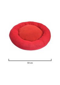 Resim Pribor Kedi Tırmalama Tahtası 40 Cm Ve Kedi Simit Yatağı 50 Cm Çap Polar 2' Li Set Bordo-kırmızı 
