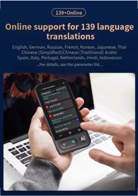 Resim Lisinya Kameralı 140 Dilde Kablosuz Özellikli Translator Elektronik Çeviri Cihazı Türkçe Menü - 