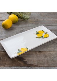 Resim Lmn-0008 Dıkortgen Tabak 36 Cm Lımon Desenli 