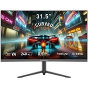 Resim GameBooster GB-32C240FP 31.5" 240 Hz 0.5 MS Fast VA FHD Pivot Curved RGB Oyuncu Monitörü 