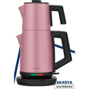 Resim Goldmaster GM-7344 İnci Beyaz Akasya Çelik Çay Makinesi 