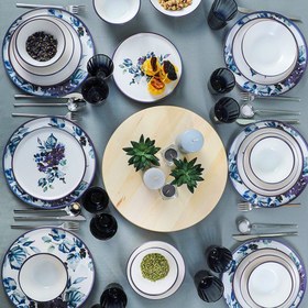 Resim Purple Flower Yemek Takımı 24 Parça 6 Kişilik 