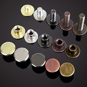 Resim 10 Adet M3 Düz Kafa Karbon Çelik Bağlama Vidaları Posta Assortment Bağlama Scrapbook, Fotoğraf Albümü Için (4mm, 7mm) 