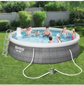 Resim Büyük Şişme Havuz 457 x 107 CM 57372 Çok Renkli 